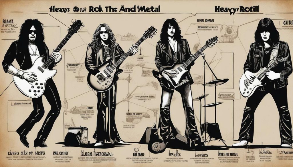 évolution et influence du hard rock et heavy metal